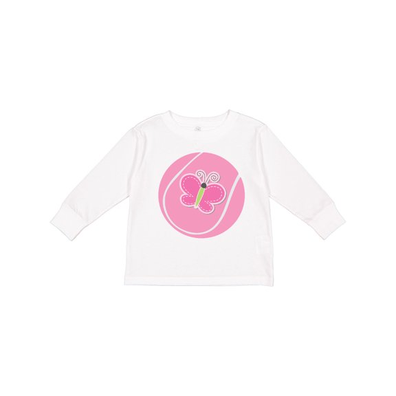 Inktastic Tennis Pink Ball Girls Long Sleeve Toddler T-Shirt