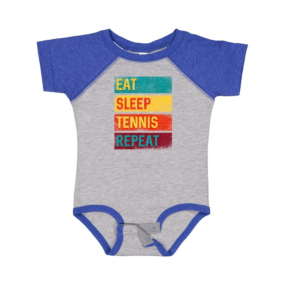 Inktastic Tennis Player Eat Sleep Tennis Repeat Boys or Girls Baby Bodysuit