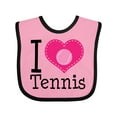 thumbnail image 1 of Inktastic Tennis Player I Love Tennis Girls Baby Bib, 1 of 4