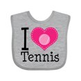 thumbnail image 1 of Inktastic Tennis Player I Love Tennis Girls Baby Bib, 1 of 4