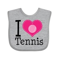 Inktastic Tennis Player I Love Tennis Girls Baby Bib