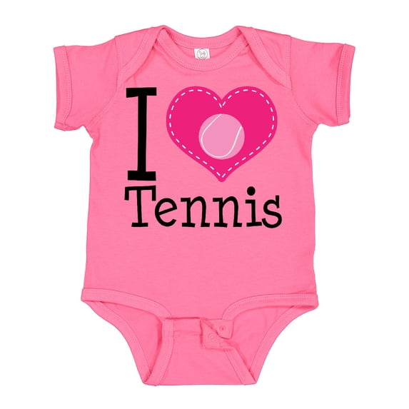 Inktastic Tennis Player I Love Tennis Girls Baby Bodysuit