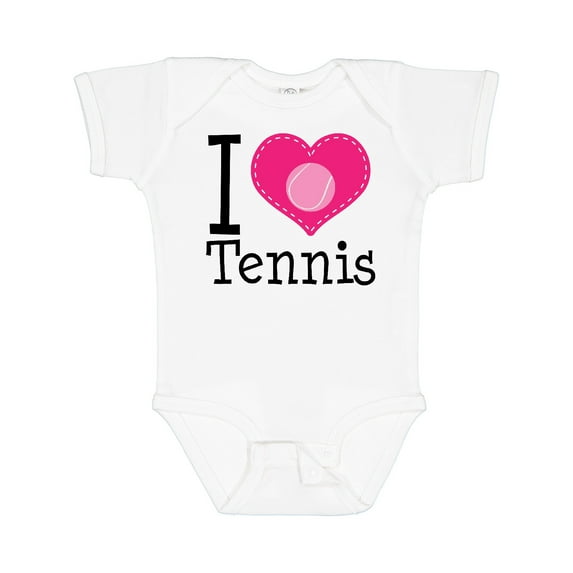 Inktastic Tennis Player I Love Tennis Girls Baby Bodysuit