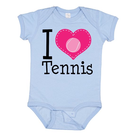 Inktastic Tennis Player I Love Tennis Girls Baby Bodysuit