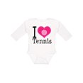 thumbnail image 1 of Inktastic Tennis Player I Love Tennis Girls Long Sleeve Baby Bodysuit, 1 of 5