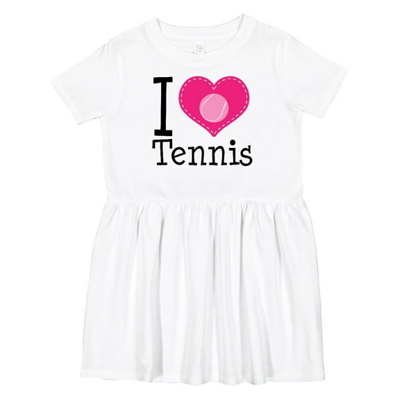 Inktastic Tennis Player I Love Tennis Girls Toddler Dress