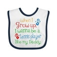 thumbnail image 1 of Inktastic Tennis Player Like Daddy Boys or Girls Baby Bib, 1 of 4