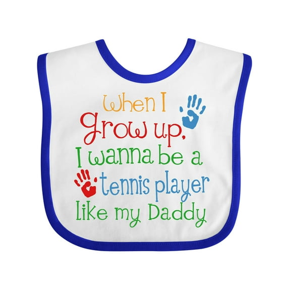 Inktastic Tennis Player Like Daddy Boys or Girls Baby Bib