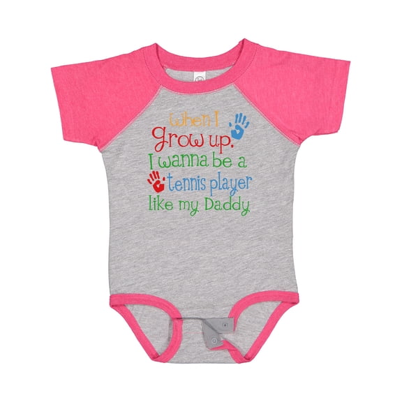 Inktastic Tennis Player Like Daddy Boys or Girls Baby Bodysuit