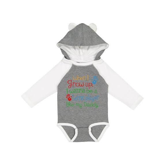 Inktastic Tennis Player Like Daddy Boys or Girls Long Sleeve Baby Bodysuit
