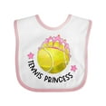 thumbnail image 1 of Inktastic Tennis Princess Tiara Girls Baby Bib, 1 of 4