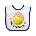 thumbnail image 1 of Inktastic Tennis Princess Tiara Girls Baby Bib, 1 of 4