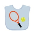 thumbnail image 1 of Inktastic Tennis Racket and Ball Boys or Girls Baby Bib, 1 of 4