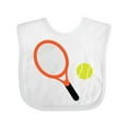 thumbnail image 1 of Inktastic Tennis Racket and Ball Boys or Girls Baby Bib, 1 of 4