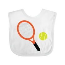 Inktastic Tennis Racket and Ball Boys or Girls Baby Bib