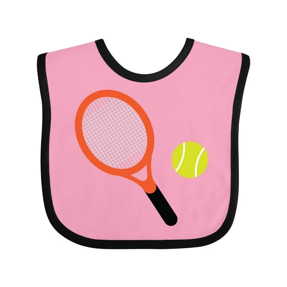 Inktastic Tennis Racket and Ball Boys or Girls Baby Bib