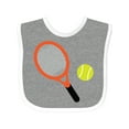 thumbnail image 1 of Inktastic Tennis Racket and Ball Boys or Girls Baby Bib, 1 of 4