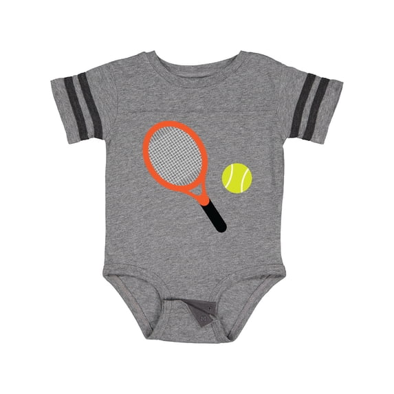Inktastic Tennis Racket and Ball Boys or Girls Baby Bodysuit