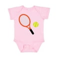 thumbnail image 1 of Inktastic Tennis Racket and Ball Boys or Girls Baby Bodysuit, 1 of 5