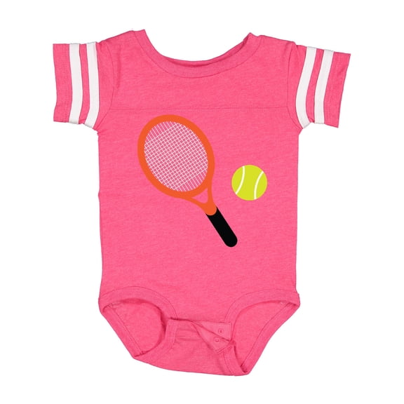 Inktastic Tennis Racket and Ball Boys or Girls Baby Bodysuit