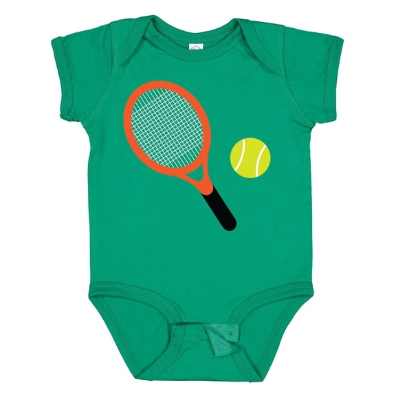 Inktastic Tennis Racket and Ball Boys or Girls Baby Bodysuit