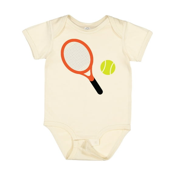 Inktastic Tennis Racket and Ball Boys or Girls Baby Bodysuit