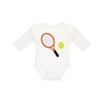 thumbnail image 1 of Inktastic Tennis Racket and Ball Boys or Girls Long Sleeve Baby Bodysuit, 1 of 5