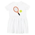 thumbnail image 1 of Inktastic Tennis Racket and Ball Girls Toddler Dress, 1 of 5