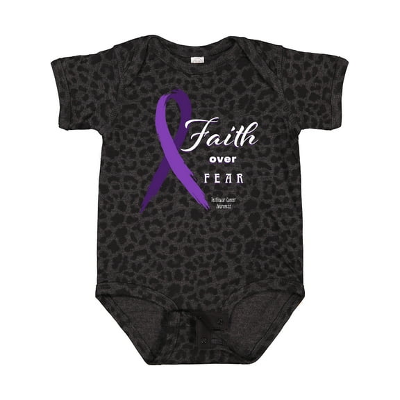 Inktastic Testicular Cancer Awareness Faith over Fear Boys or Girls Baby Bodysuit