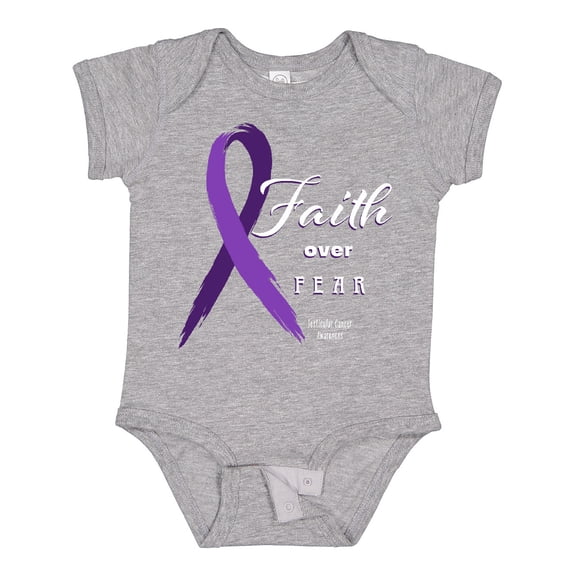 Inktastic Testicular Cancer Awareness Faith over Fear Boys or Girls Baby Bodysuit