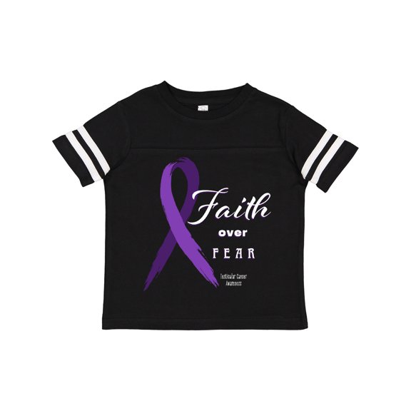 Inktastic Testicular Cancer Awareness Faith over Fear Boys or Girls Toddler T-Shirt
