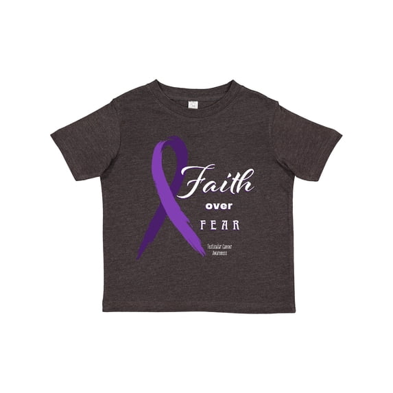 Inktastic Testicular Cancer Awareness Faith over Fear Boys or Girls Toddler T-Shirt