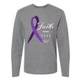 thumbnail image 1 of Inktastic Testicular Cancer Awareness Faith over Fear Long Sleeve T-Shirt, 1 of 5