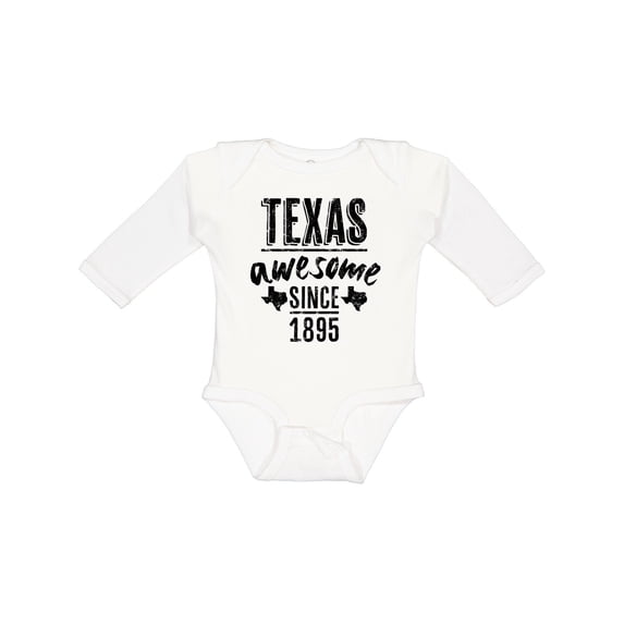 Inktastic Texas Awesome Since 1895 Boys or Girls Long Sleeve Baby Bodysuit