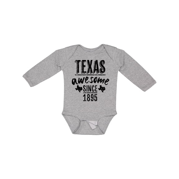 Inktastic Texas Awesome Since 1895 Boys or Girls Long Sleeve Baby Bodysuit