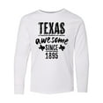 thumbnail image 1 of Inktastic Texas Awesome Since 1895 Long Sleeve Youth T-Shirt, 1 of 5