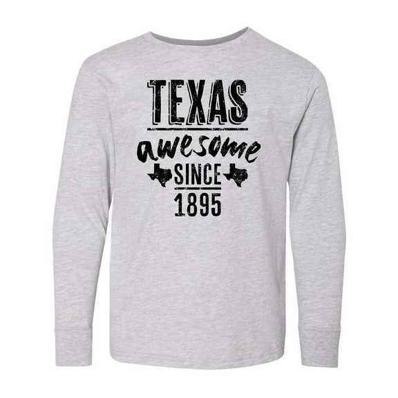 Inktastic Texas Awesome Since 1895 Long Sleeve Youth T-Shirt