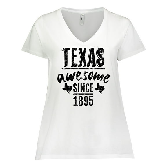 Inktastic Texas Awesome Since 1895 Women's Plus Size V-Neck T-Shirt