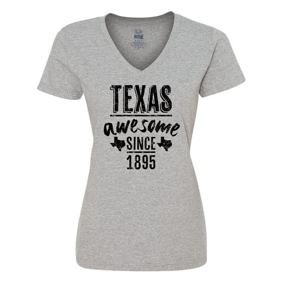 Inktastic Texas Awesome Since 1895 Women's V-Neck T-Shirt