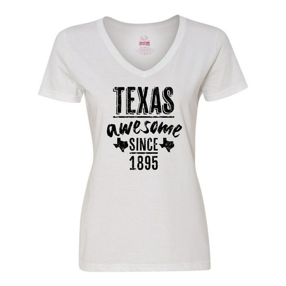 Inktastic Texas Awesome Since 1895 Women's V-Neck T-Shirt