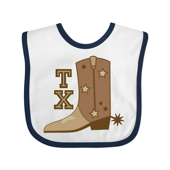 Inktastic Texas Cowboy Boot Boys or Girls Baby Bib