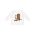 thumbnail image 1 of Inktastic Texas Cowboy Boot Boys or Girls Long Sleeve Toddler T-Shirt, 1 of 5