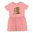 thumbnail image 1 of Inktastic Texas Cowboy Boot Girls Toddler Dress, 1 of 5
