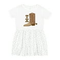 thumbnail image 1 of Inktastic Texas Cowboy Boot Girls Toddler Dress, 1 of 5