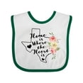 thumbnail image 1 of Inktastic Texas Home is Where The Heart is with Watercolor Floral Girls Baby Bib, 1 of 4