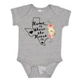 thumbnail image 1 of Inktastic Texas Home is Where the Heart is with Watercolor Floral Girls Baby Bodysuit, 1 of 5