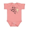thumbnail image 1 of Inktastic Texas Home is Where the Heart is with Watercolor Floral Girls Baby Bodysuit, 1 of 5