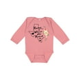 thumbnail image 1 of Inktastic Texas Home is Where The Heart is with Watercolor Floral Girls Long Sleeve Baby Bodysuit, 1 of 5