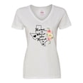 thumbnail image 1 of Inktastic Texas Home is Where the Heart is with Watercolor Floral Women's V-Neck T-Shirt, 1 of 5