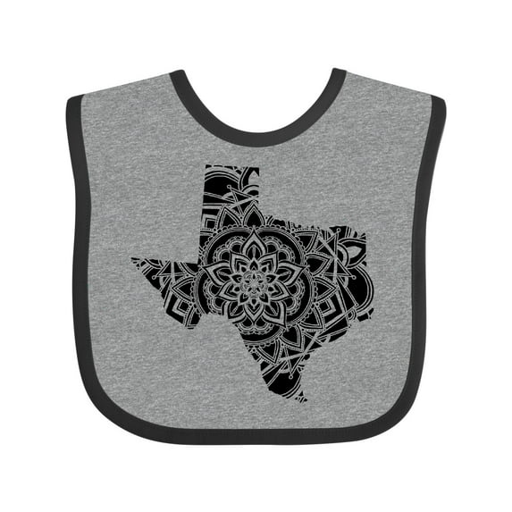 Inktastic Texas Silhouette Mandala Boys or Girls Baby Bib